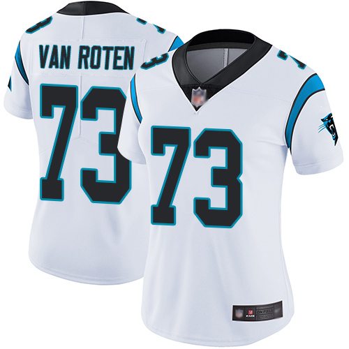 Carolina Panthers Limited White Women Greg Van Roten Road Jersey NFL Football 73 Vapor Untouchable